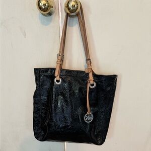 Michael Kors Black and Tan Leather Interior